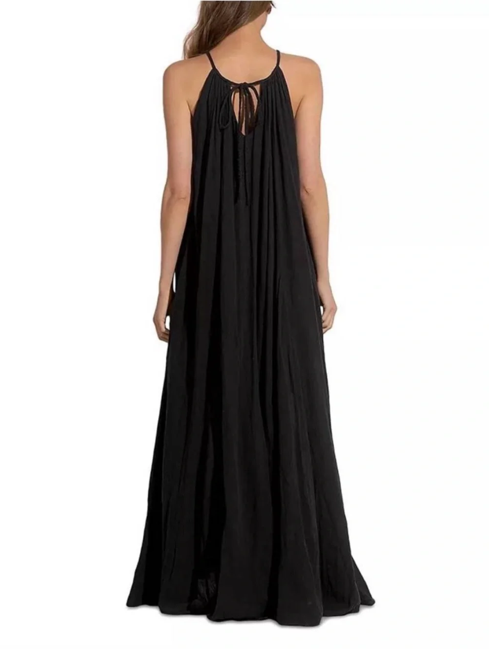 Elan Maxi Dress with Pockets - Black - Picture 3 of 13